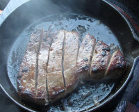 香煎牛排面包片的做法步骤10