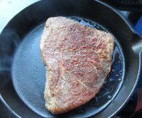 香煎牛排面包片的做法步骤7