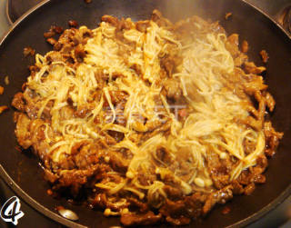 酱爆牛肉金针菇的做法步骤：8