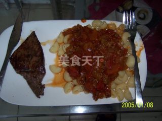 牛排意大利面的做法步骤：13