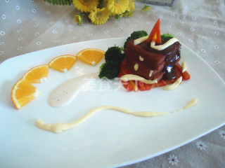 香橙黑椒沙拉牛排的做法步骤：9