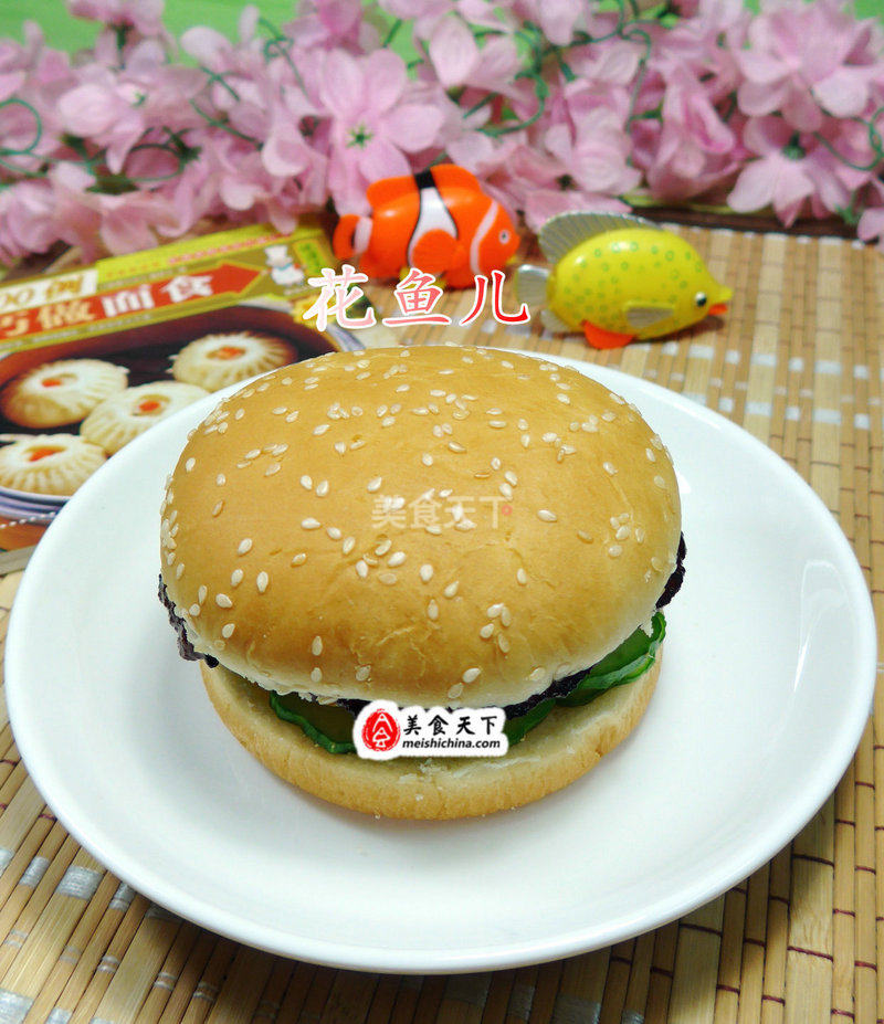 青瓜牛排汉堡的做法