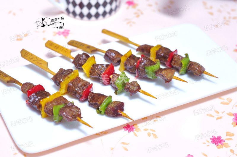 彩椒牛肉串的做法