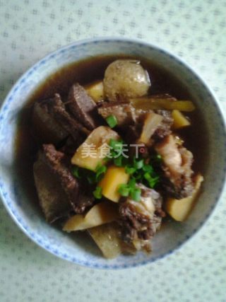 土豆炖牛排骨的做法步骤：3