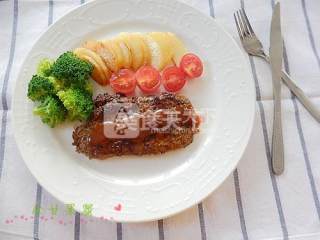 黑椒上脑牛排的做法步骤：15