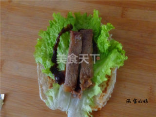 飞饼卷牛排的做法步骤：8