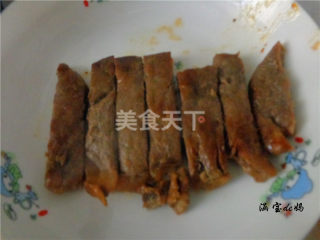 飞饼卷牛排的做法步骤：5